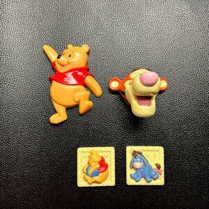 Lot of (4) Pooh Tigger & Eeyore Magnets
